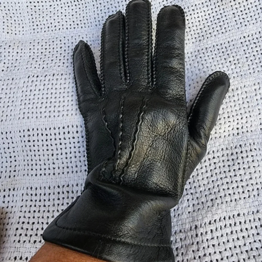Vintage leather lined gloves MS W M